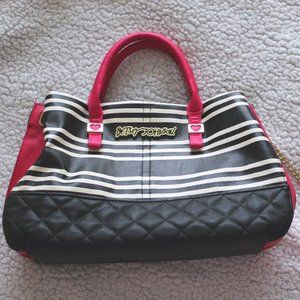 Betsey Johnson Purse- Neon Pink and Black